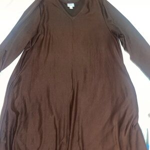 LulaRoe Brown Aline Long Sleeve Dress